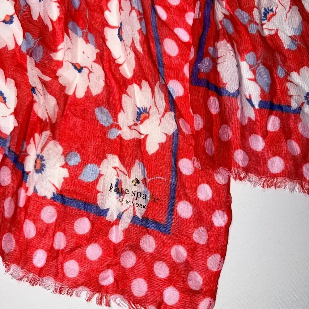 Kate spade new york springtime floral scarf